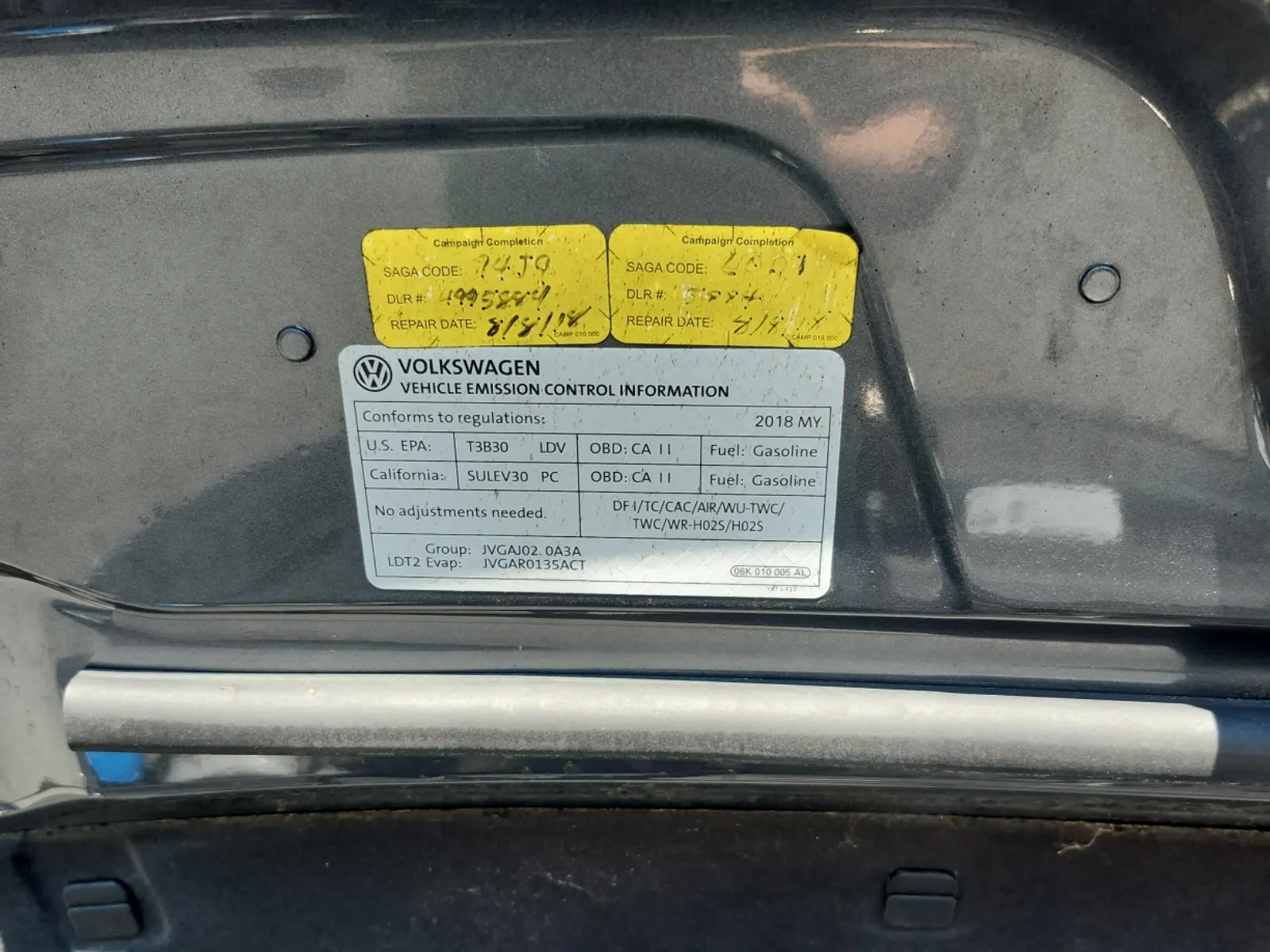 Emission Sticker Photo