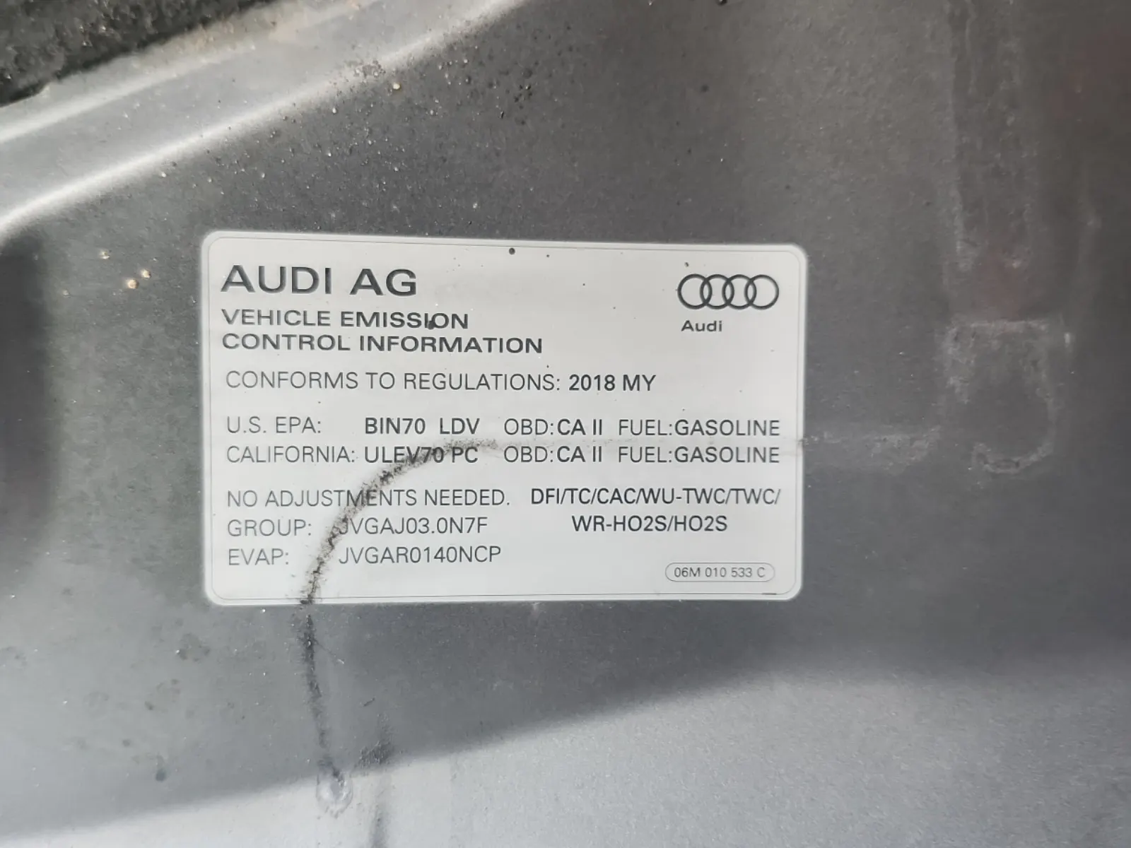 Emission Sticker Photo