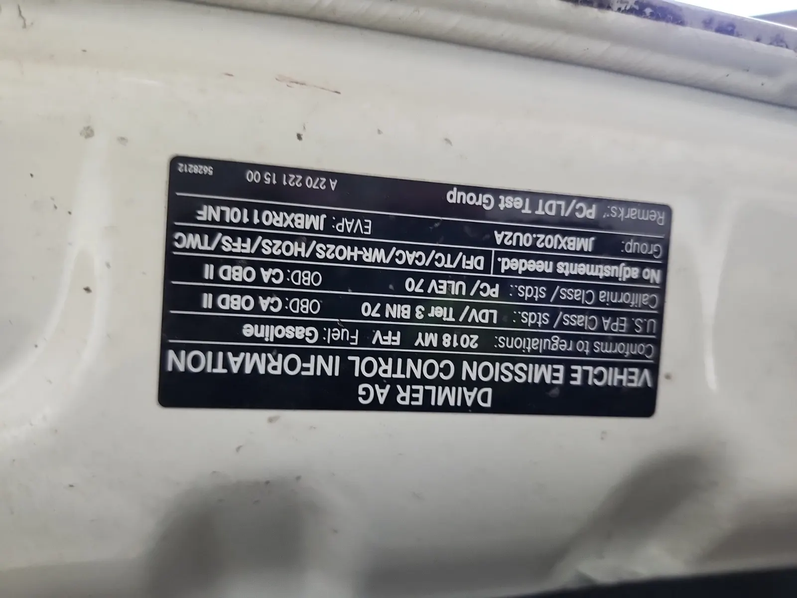 Emission Sticker Photo