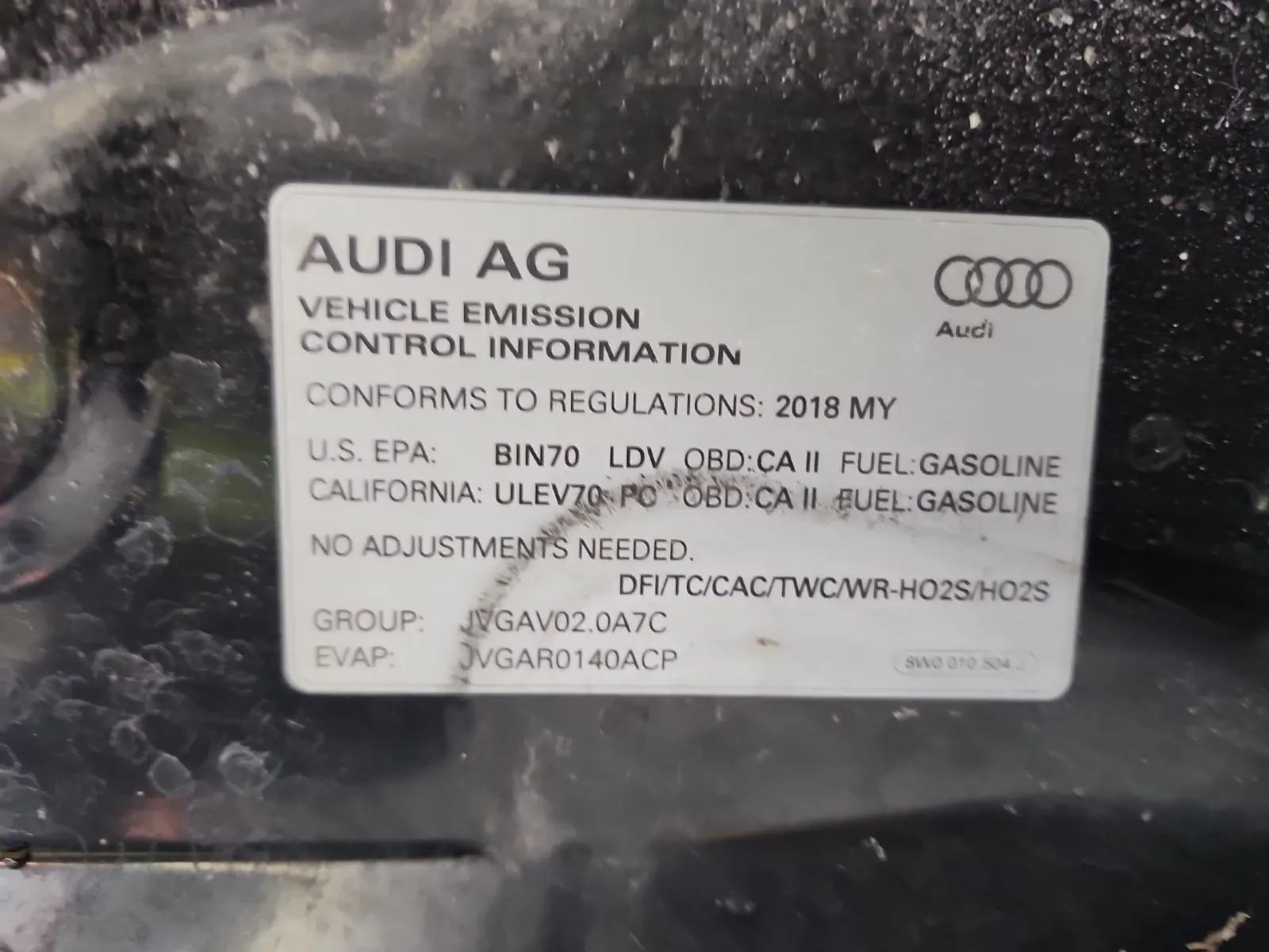 Emission Sticker Photo