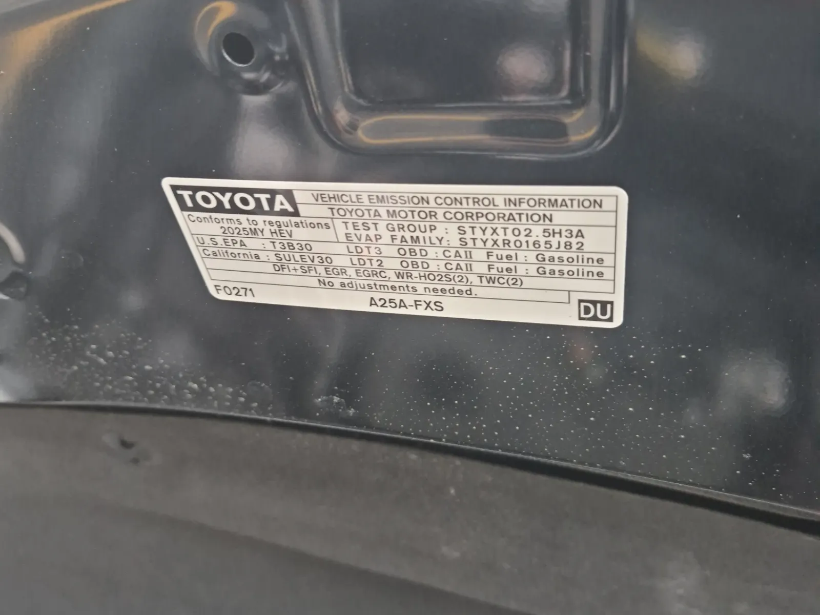 Emission Sticker Photo