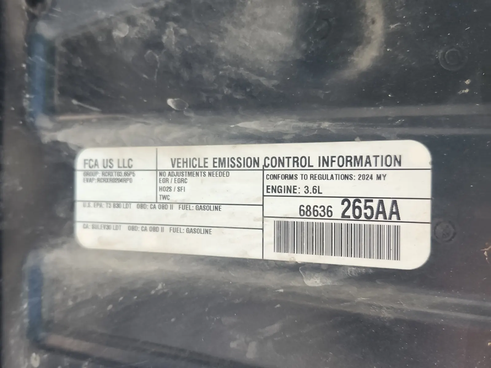 Emission Sticker Photo