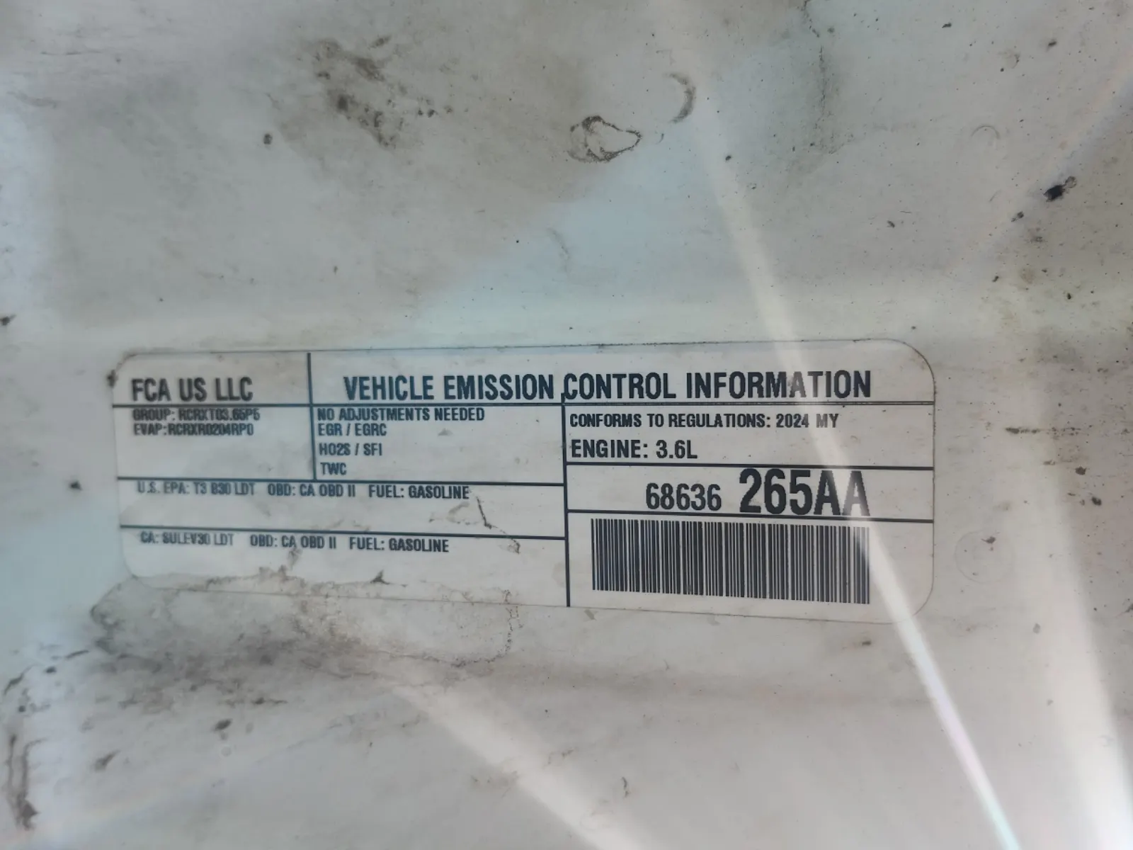 Emission Sticker Photo