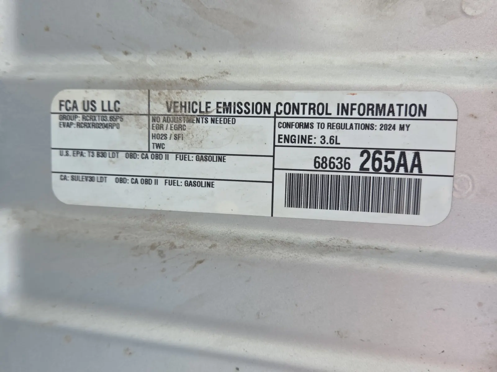 Emission Sticker Photo