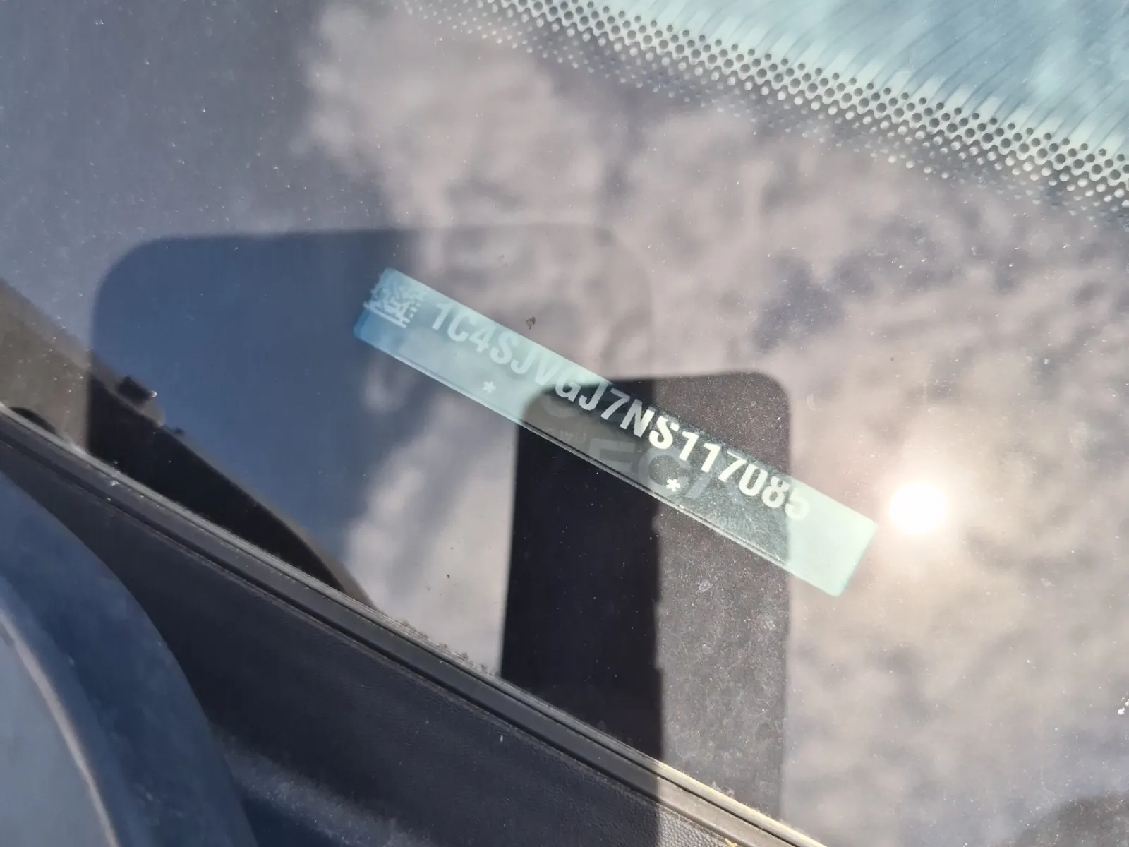 Dash VIN Plate Photo