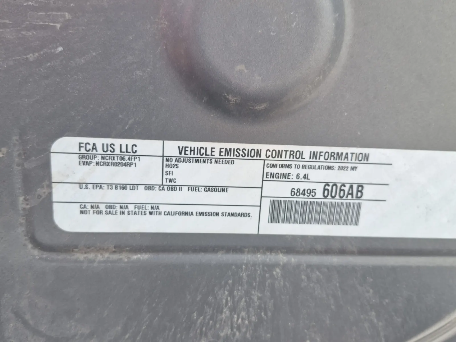Emission Sticker Photo