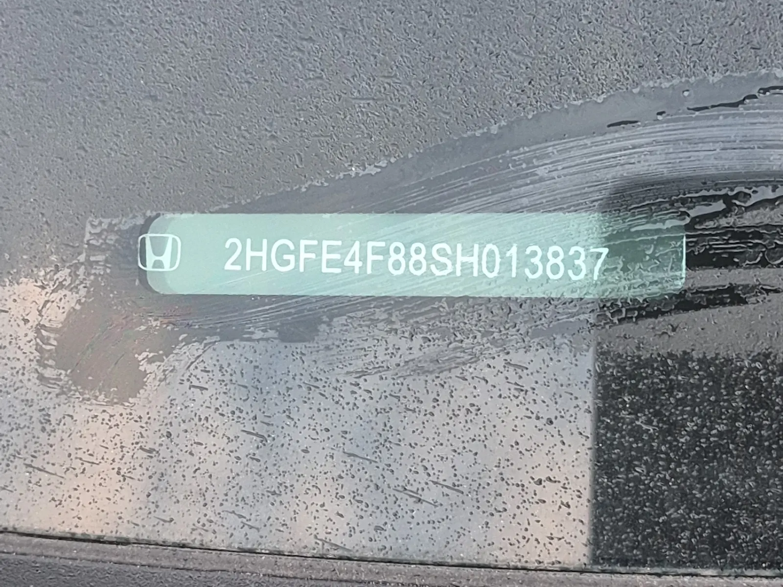 Dash VIN Plate Photo