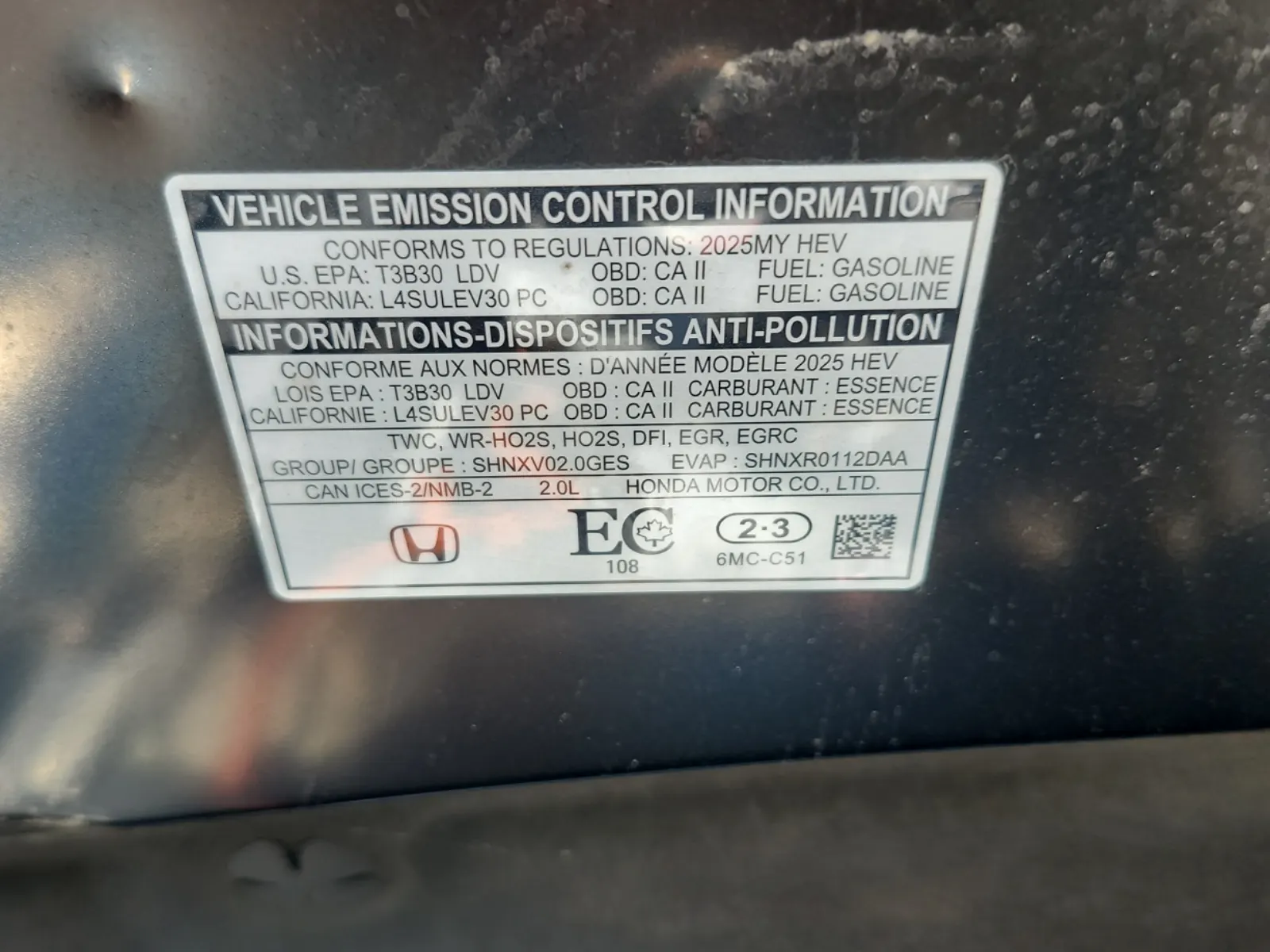 Emission Sticker Photo