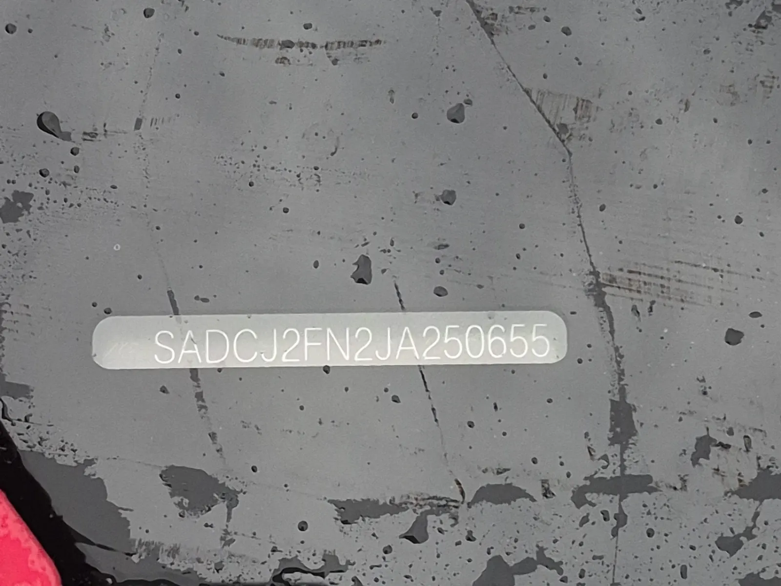 Dash VIN Plate Photo