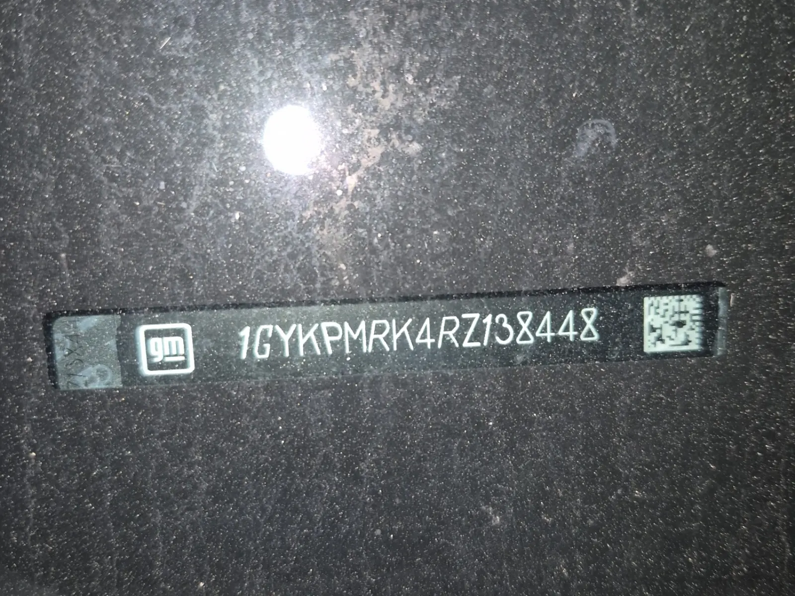 Dash VIN Plate Photo