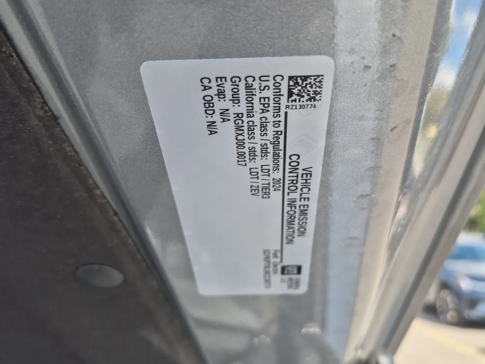 Emission Sticker Photo