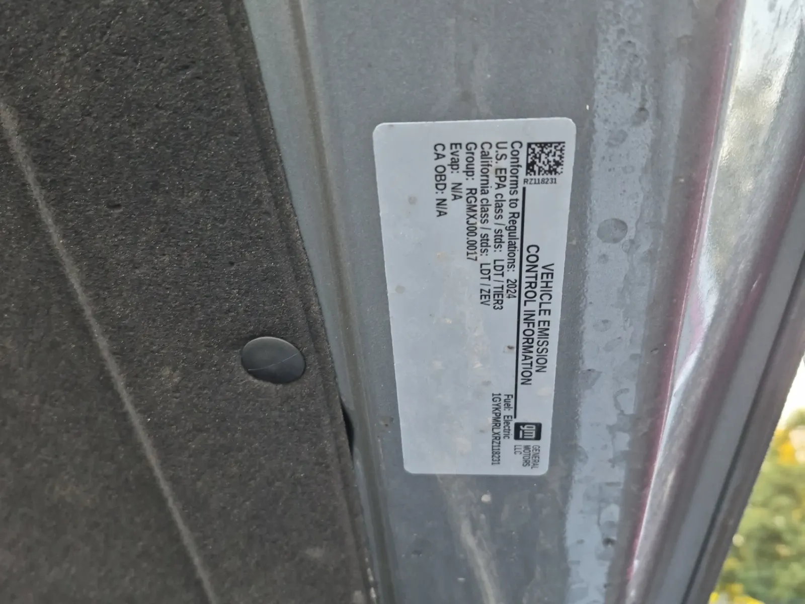 Emission Sticker Photo