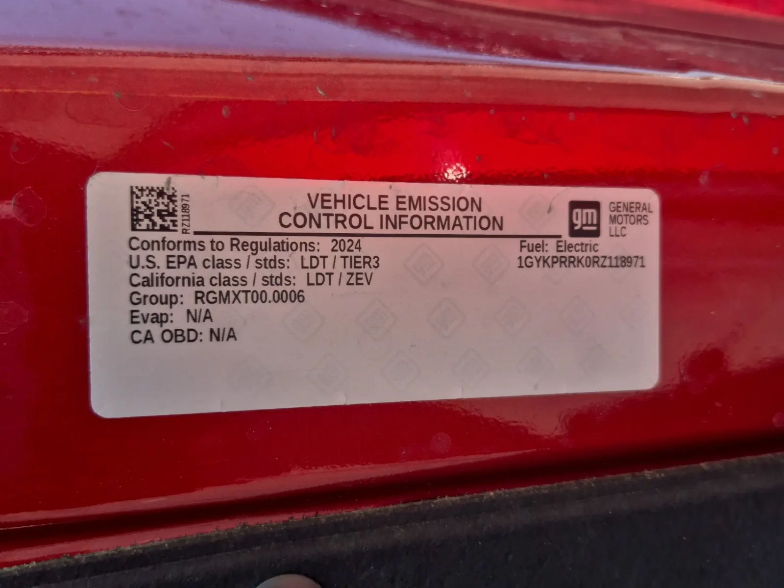 Emission Sticker Photo