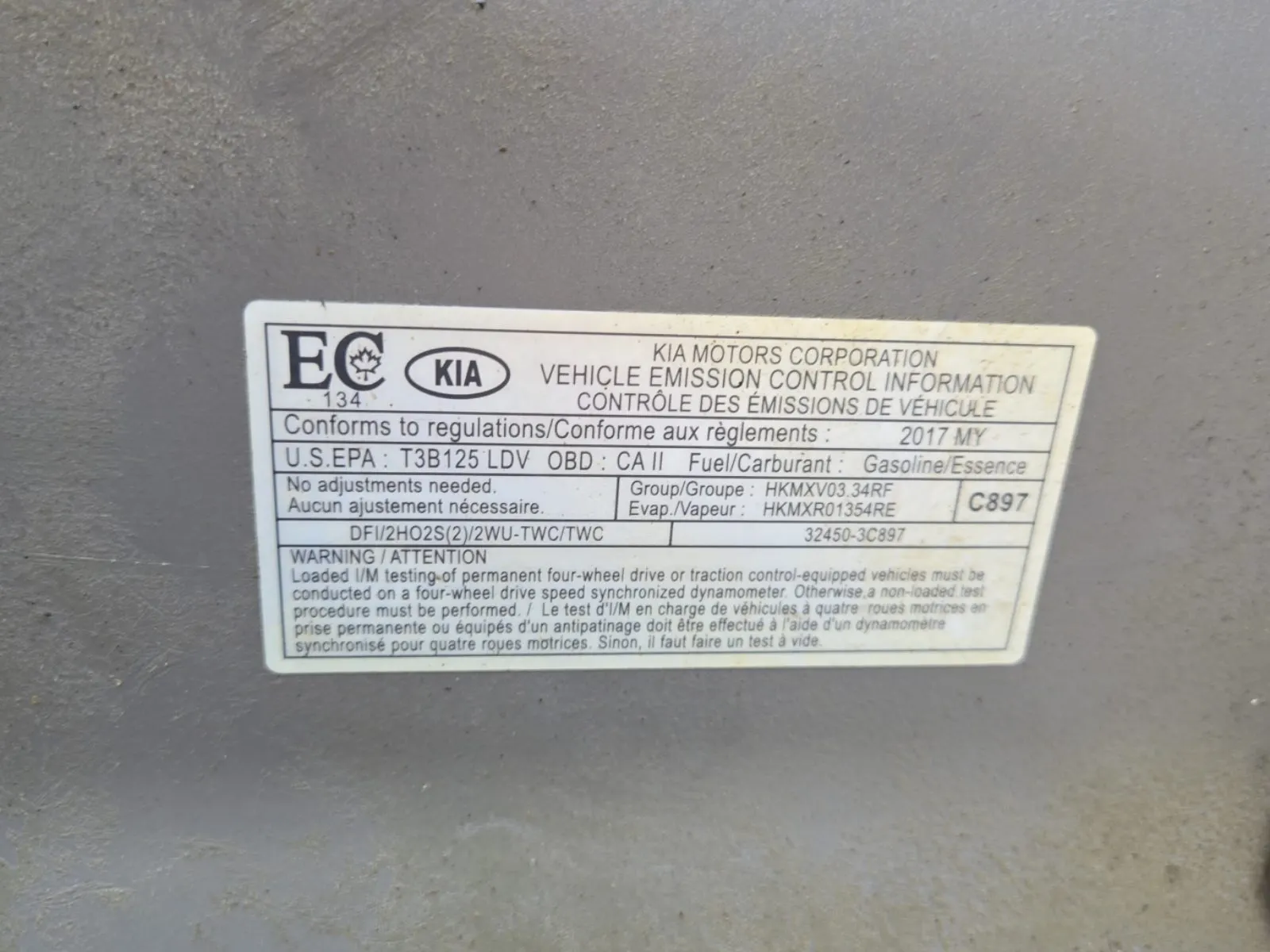 Emission Sticker Photo