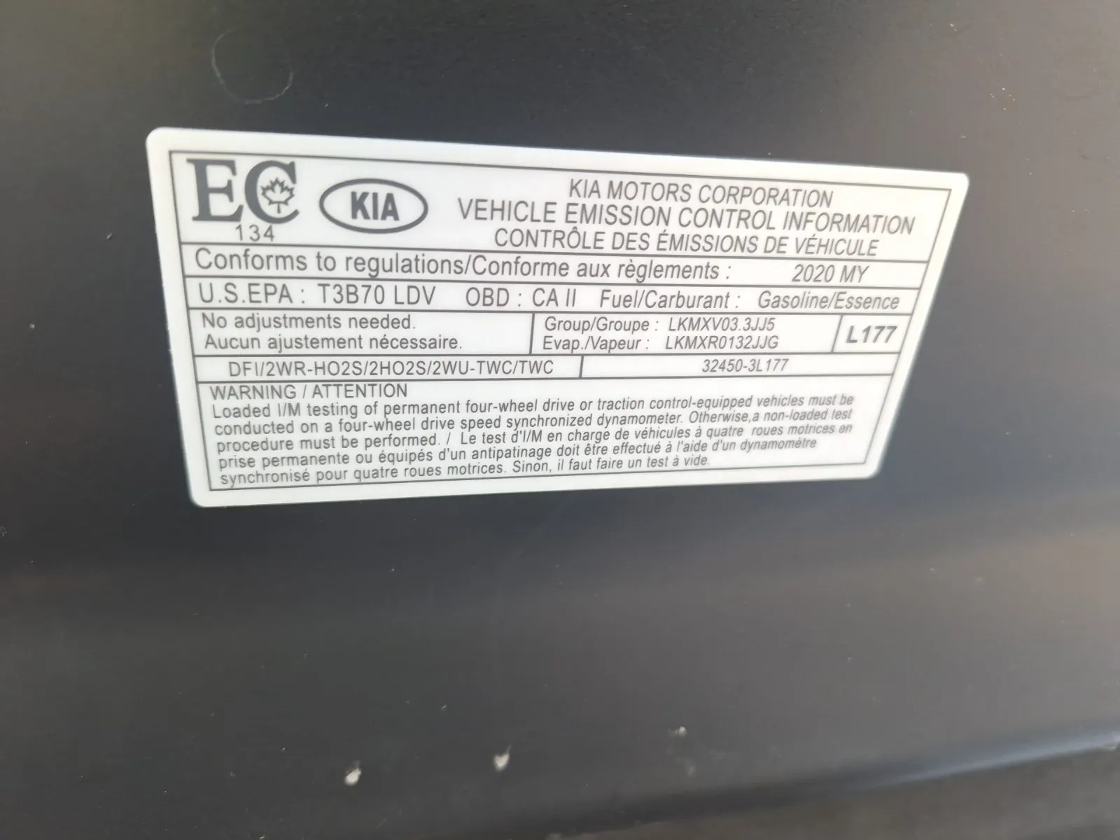 Emission Sticker Photo