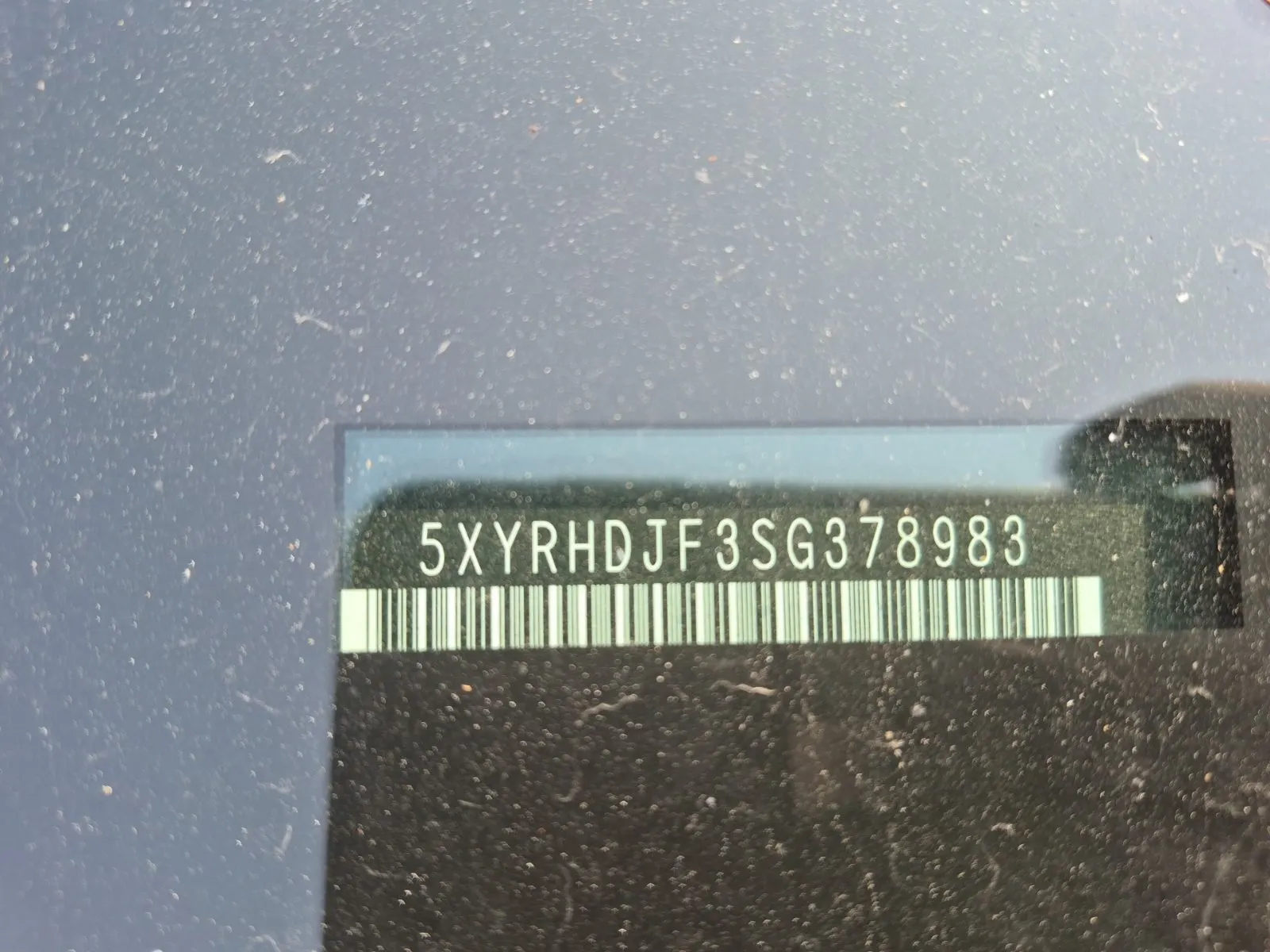 Dash VIN Plate Photo
