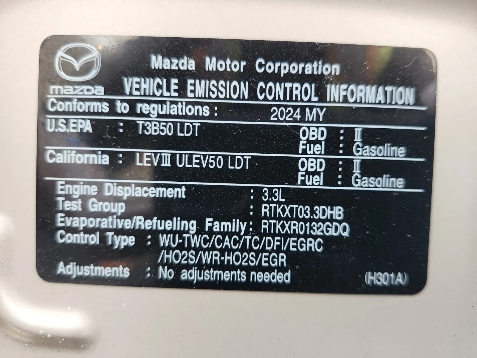 Emission Sticker Photo