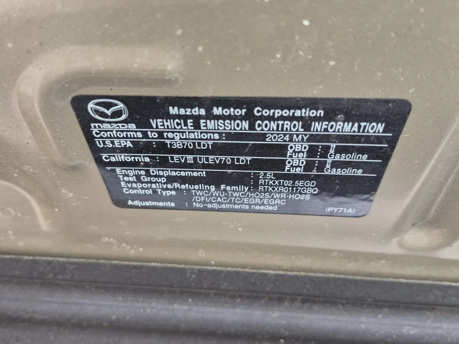 Emission Sticker Photo
