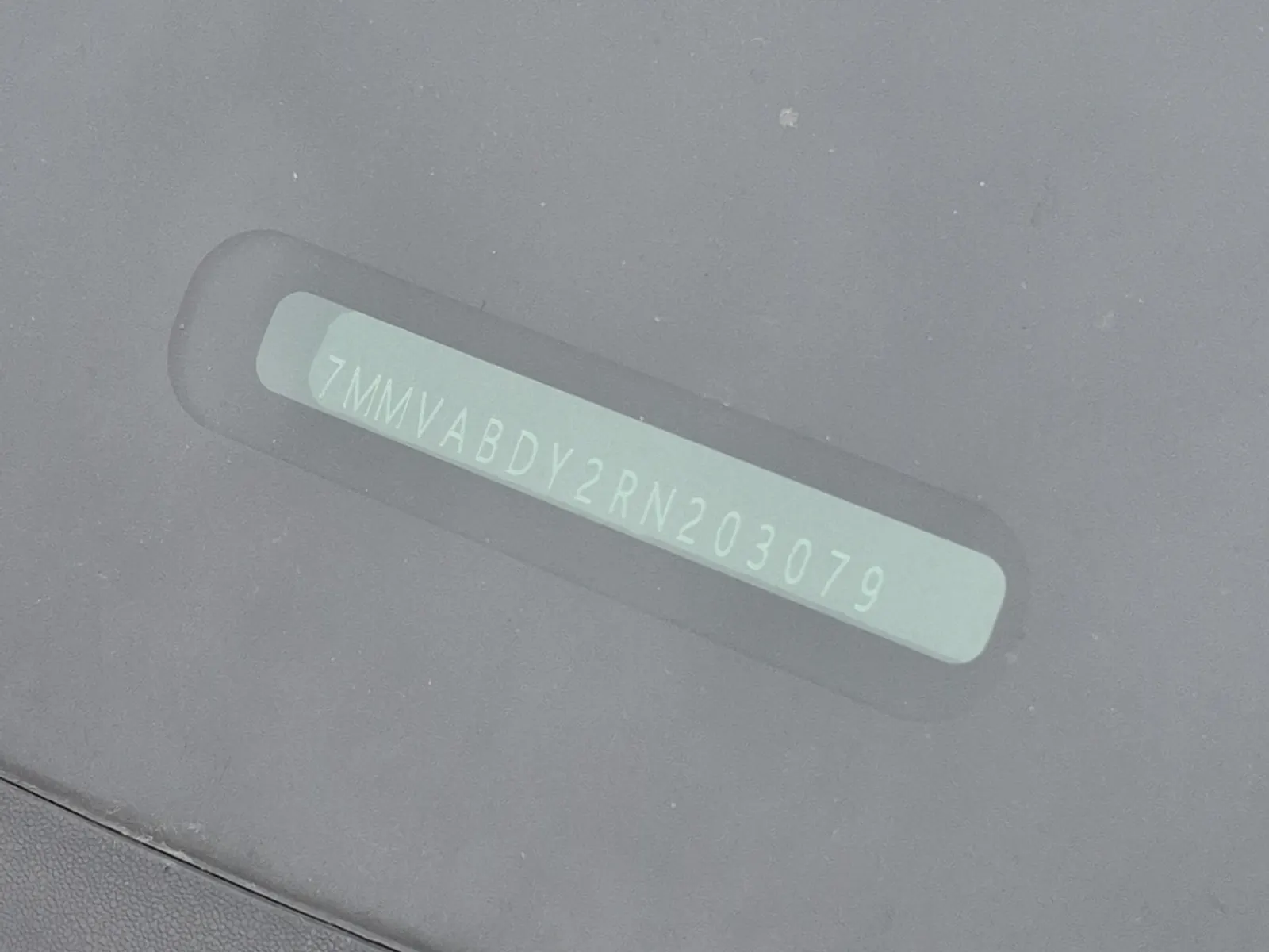 Dash VIN Plate Photo