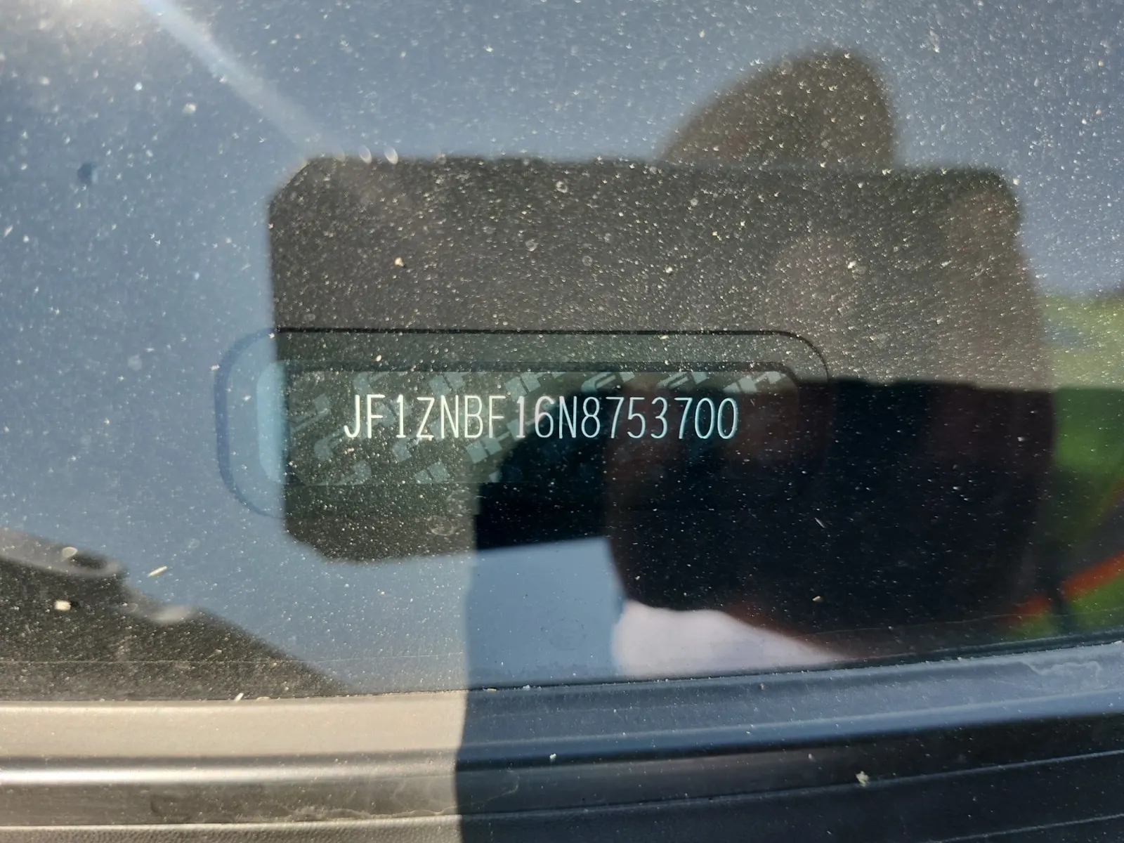 Dash VIN Plate Photo