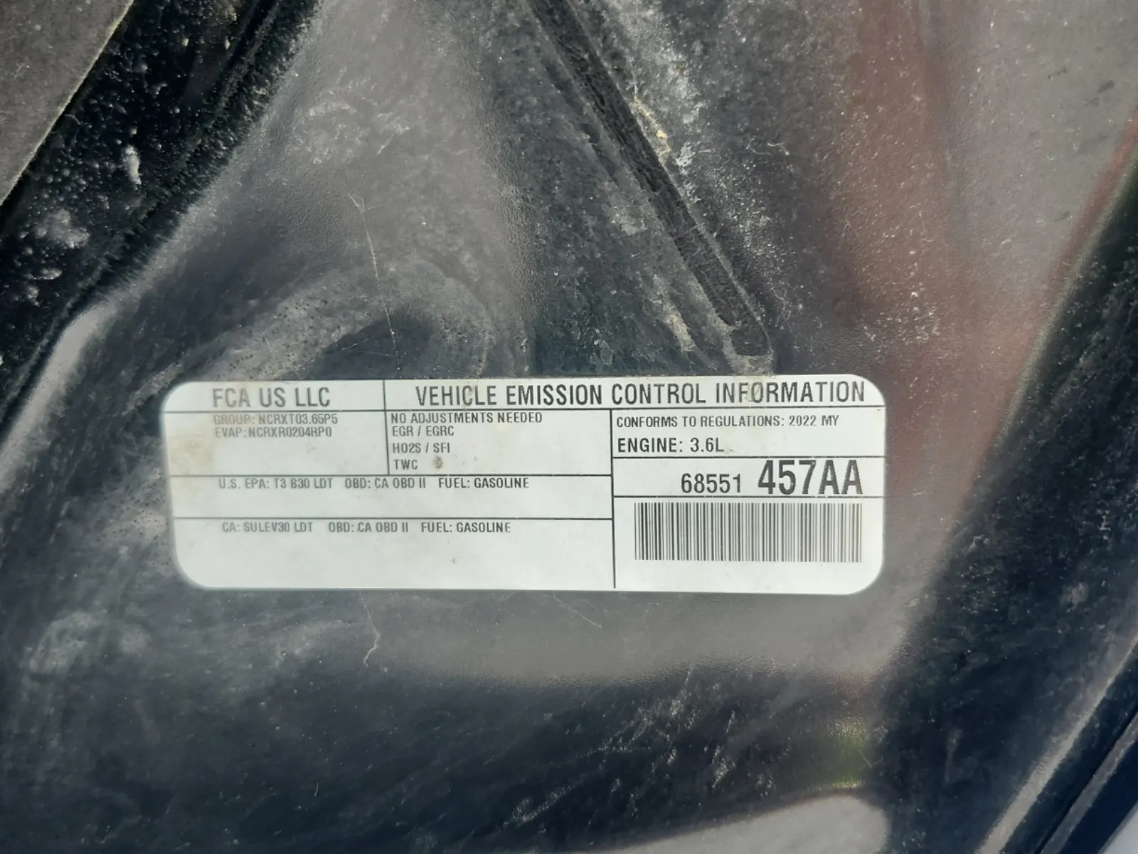 Emission Sticker Photo