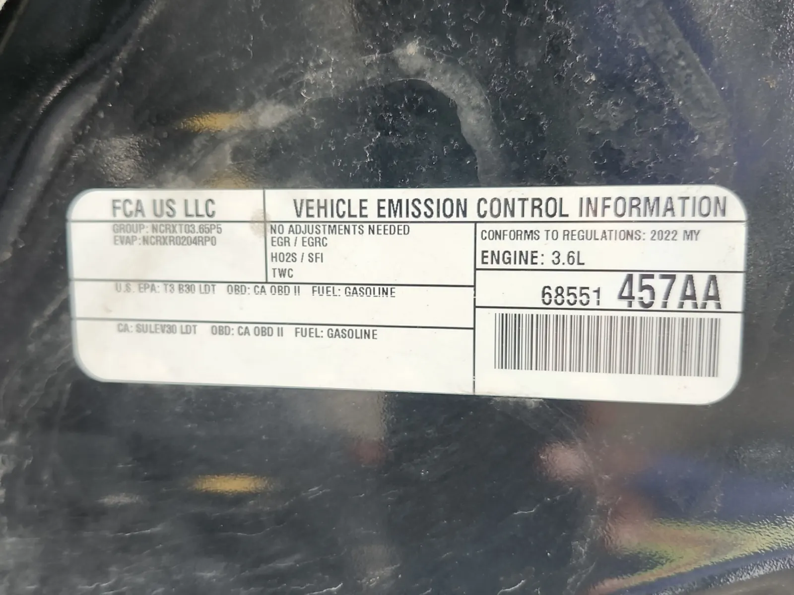 Emission Sticker Photo