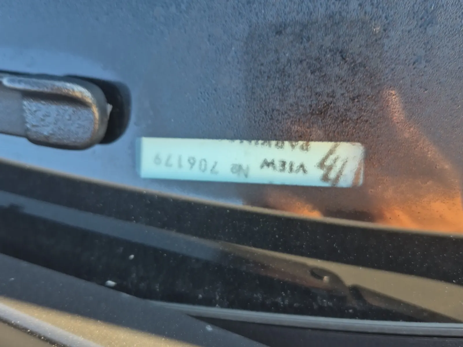 Dash VIN Plate Photo