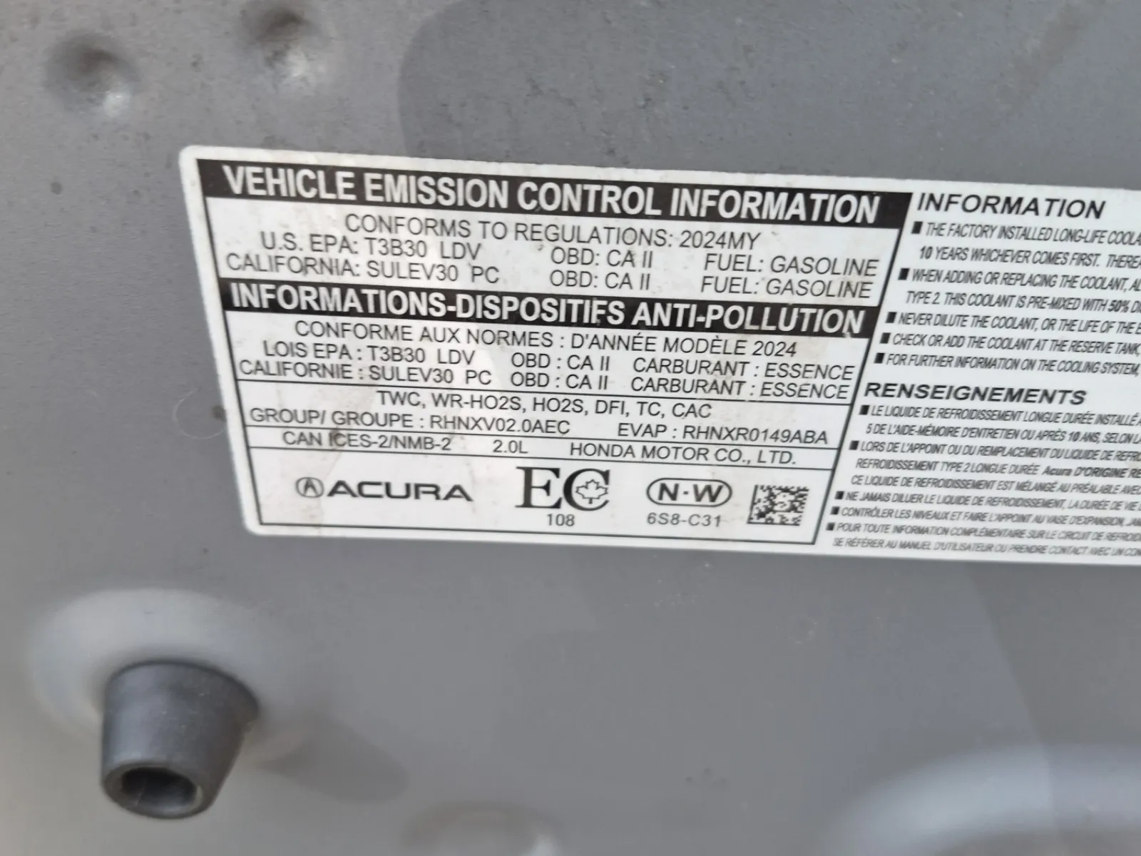 Emission Sticker Photo