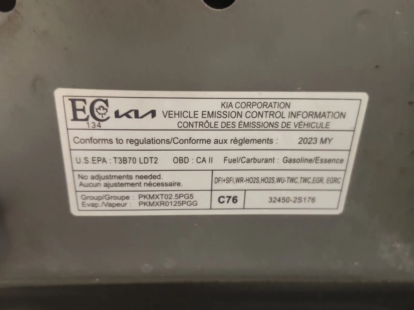 Emission Sticker Photo