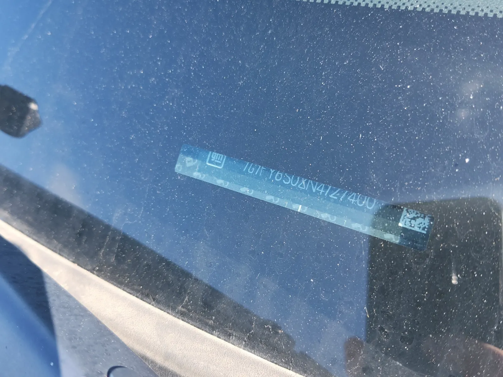 Dash VIN Plate Photo
