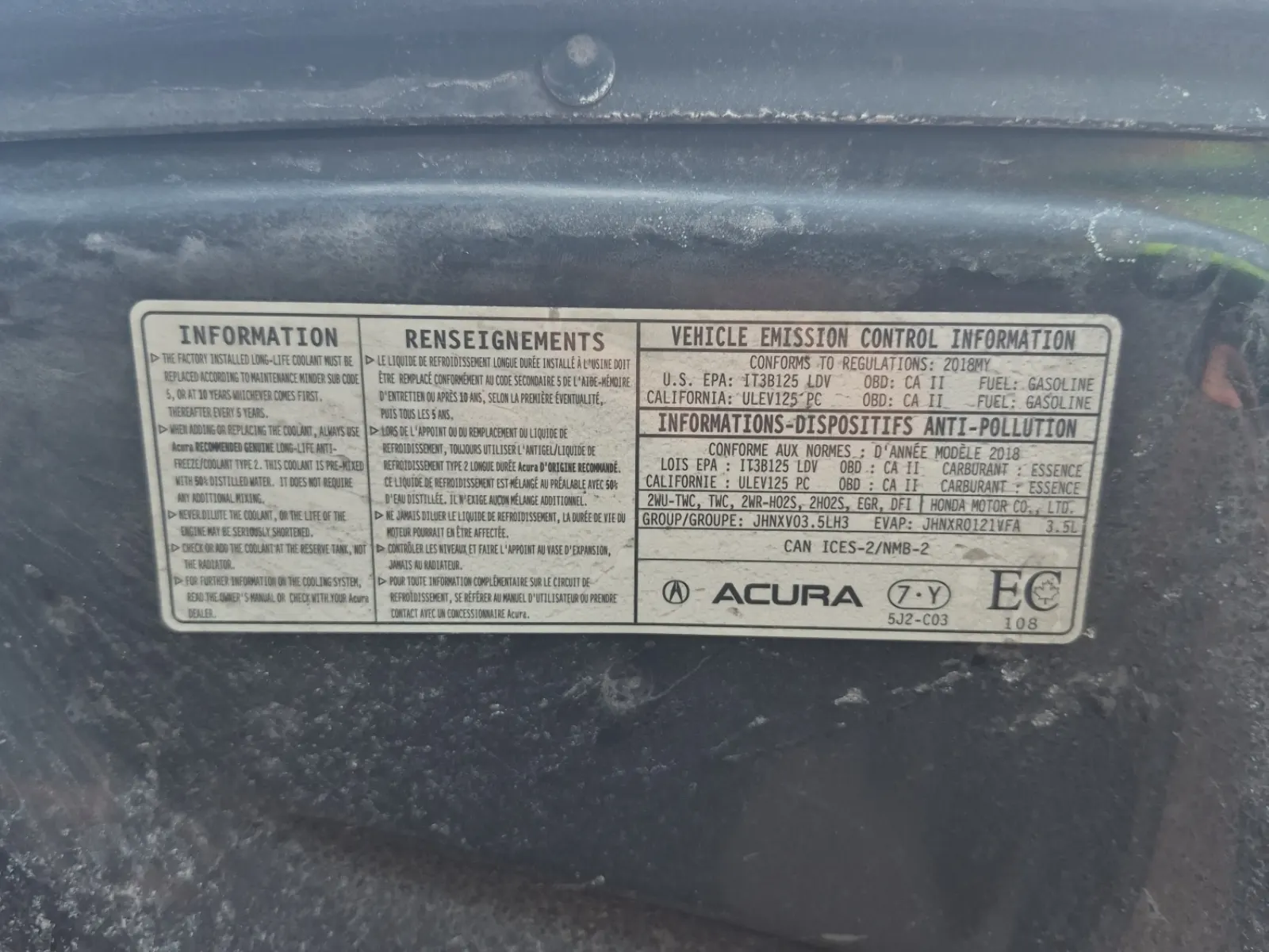 Emission Sticker Photo