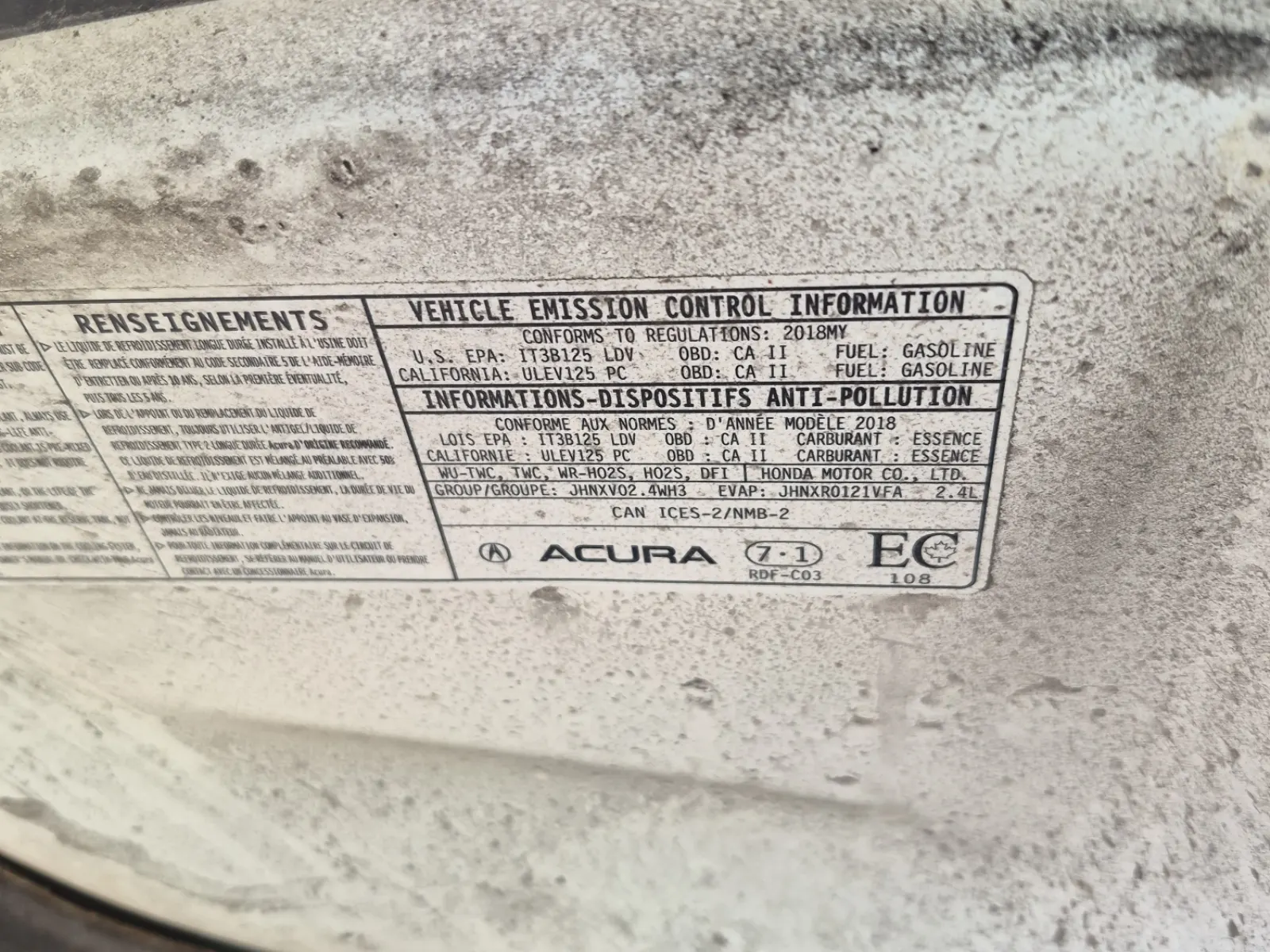 Emission Sticker Photo