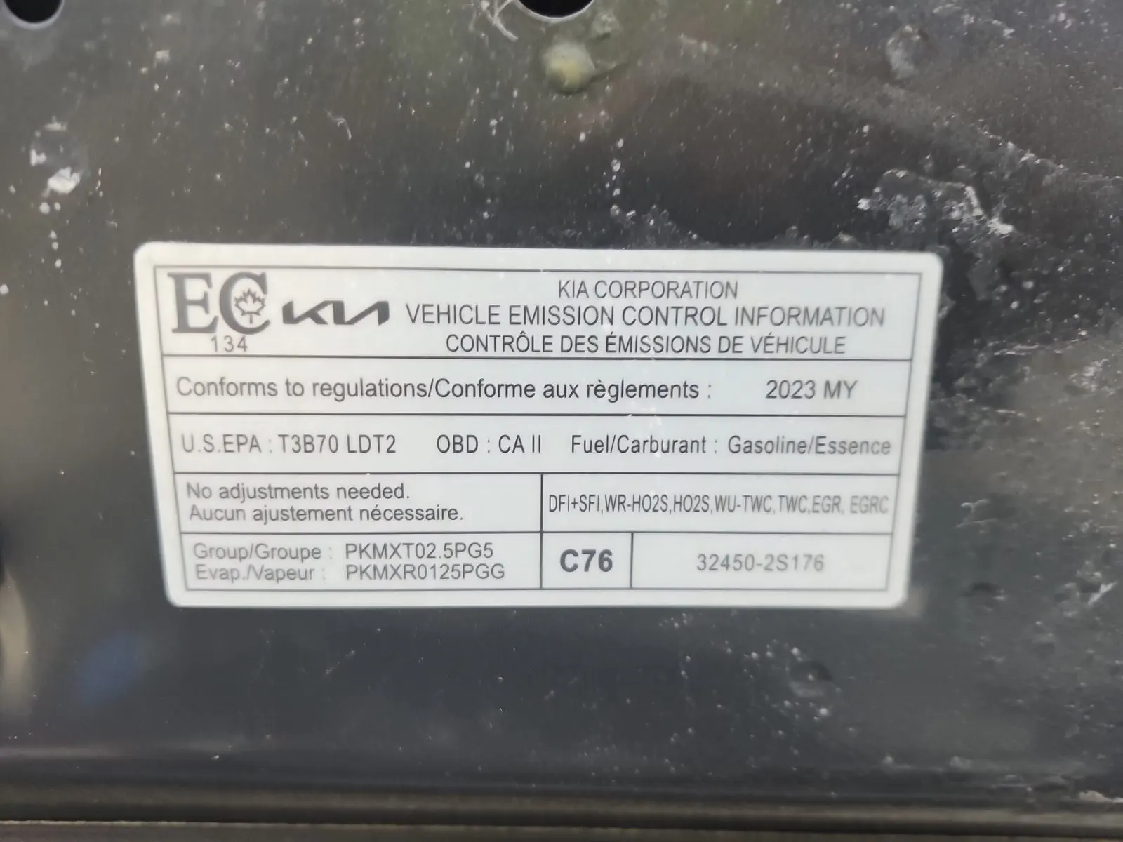 Emission Sticker Photo