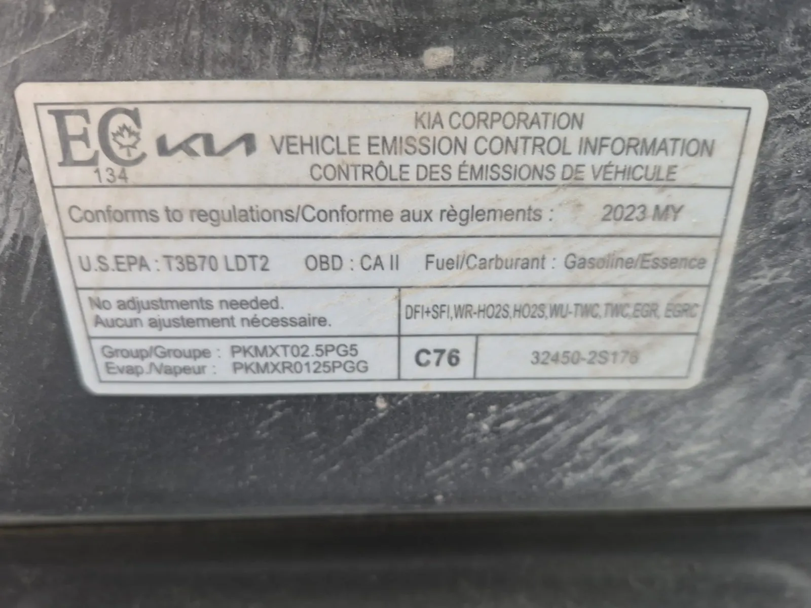 Emission Sticker Photo