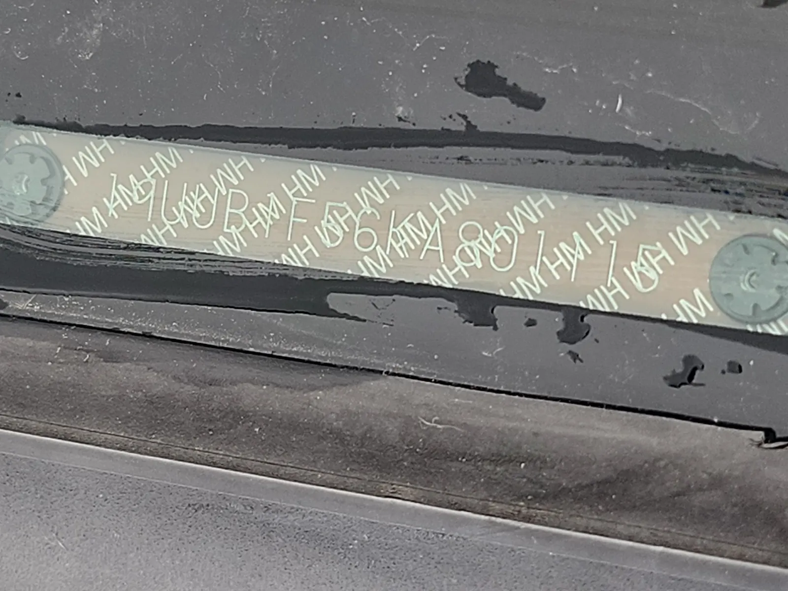 Dash VIN Plate Photo