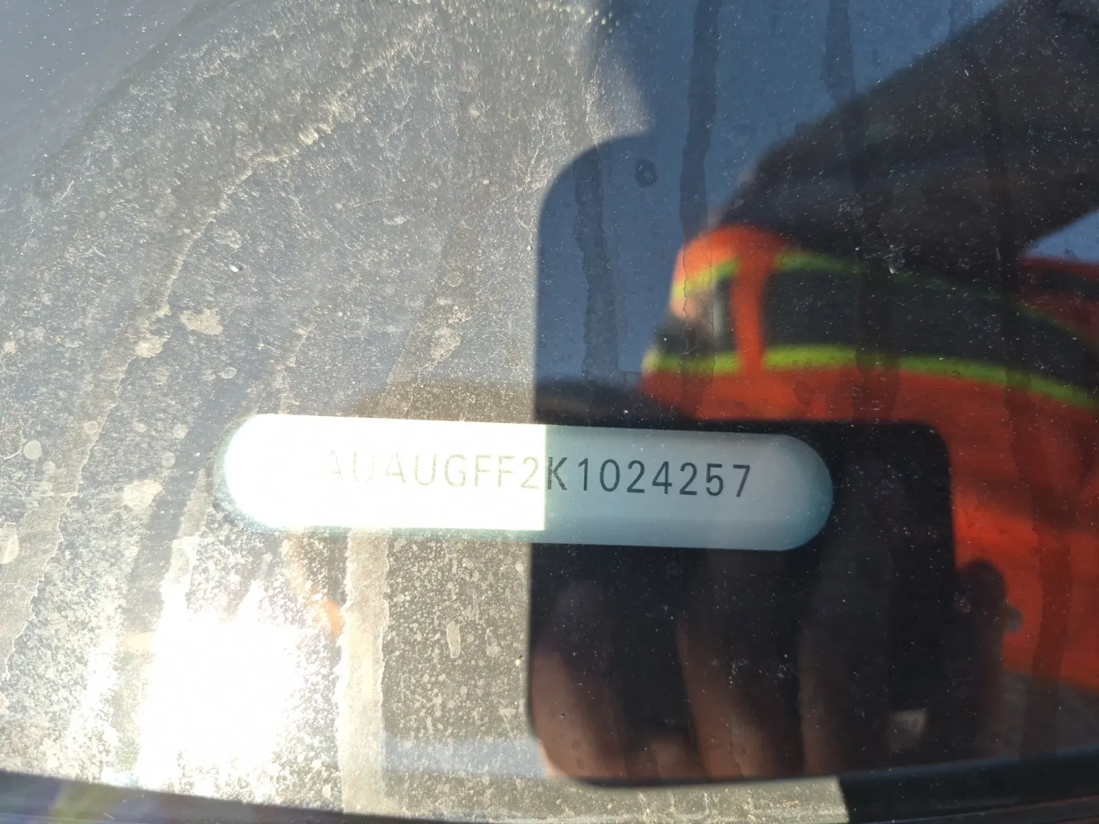 Dash VIN Plate Photo
