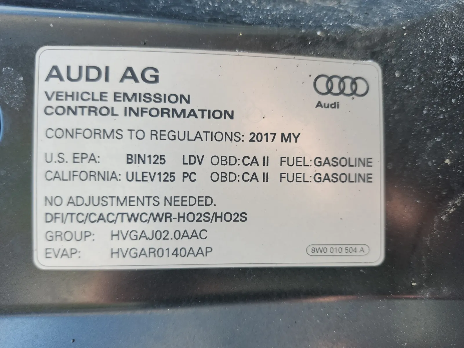 Emission Sticker Photo