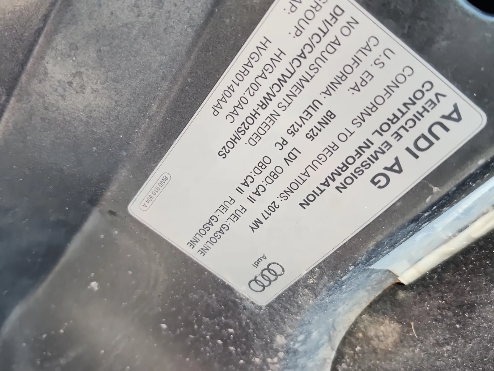 Emission Sticker Photo
