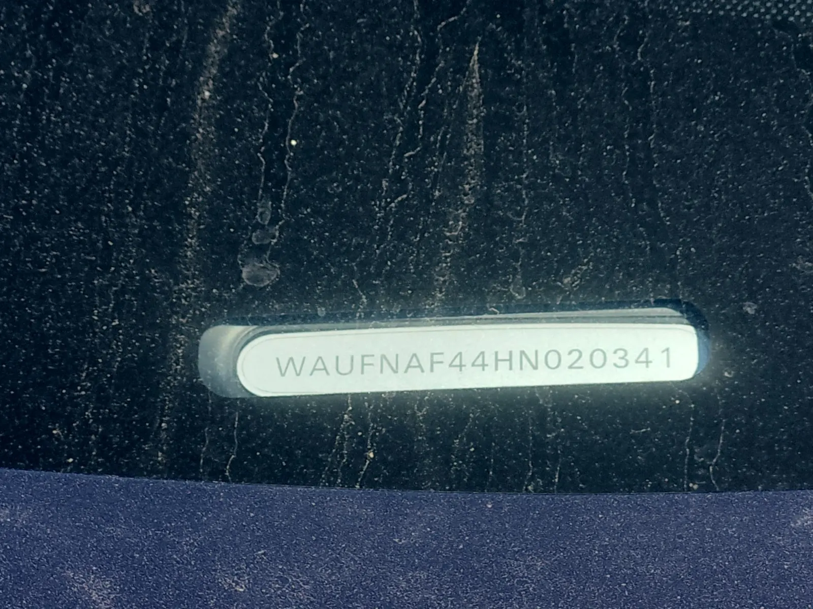 Dash VIN Plate Photo