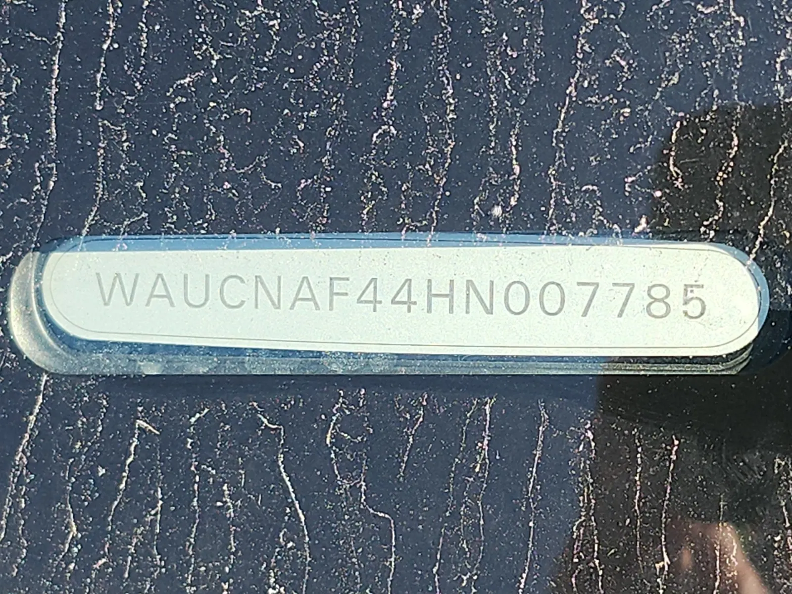 Dash VIN Plate Photo