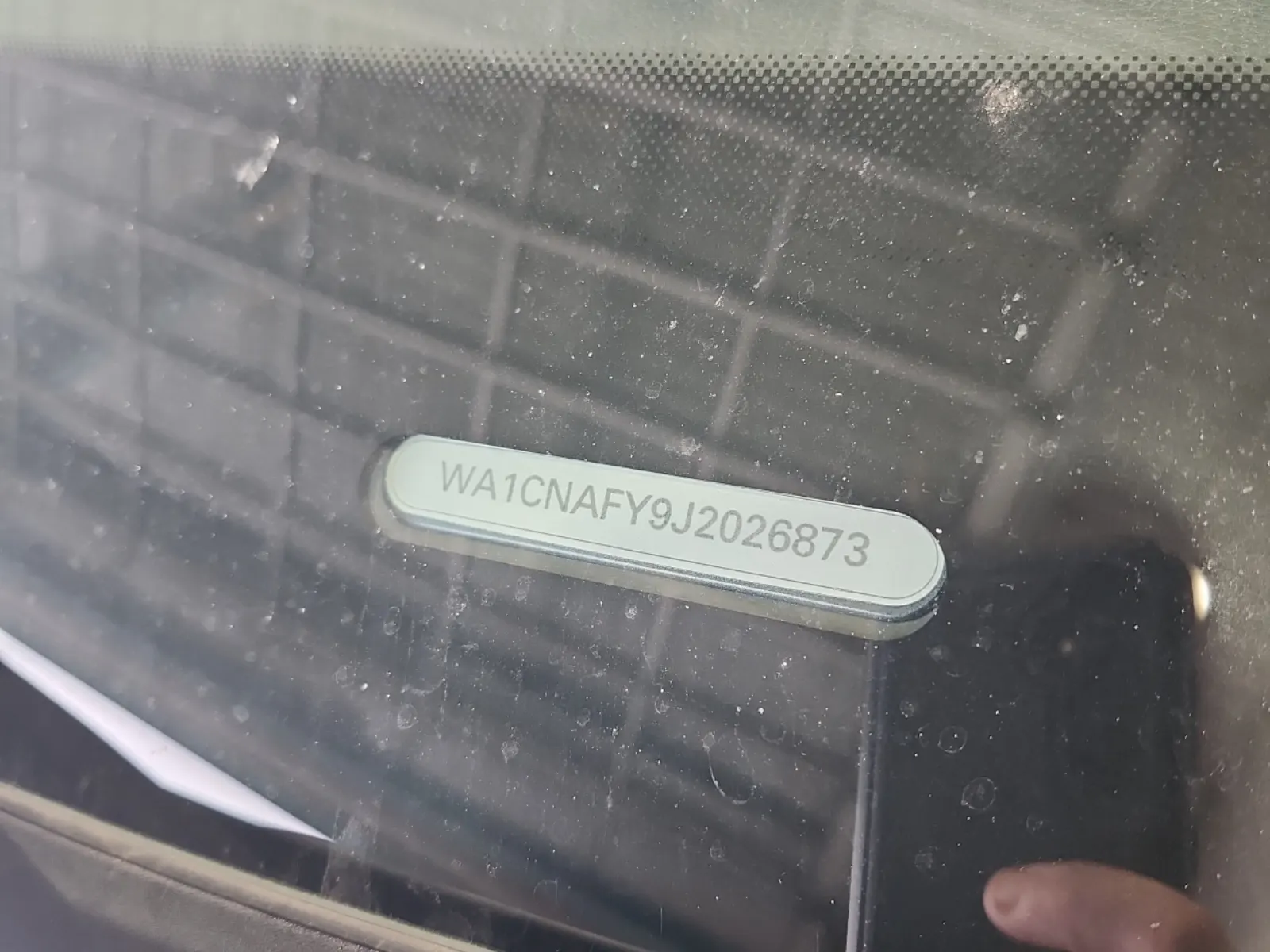 Dash VIN Plate Photo