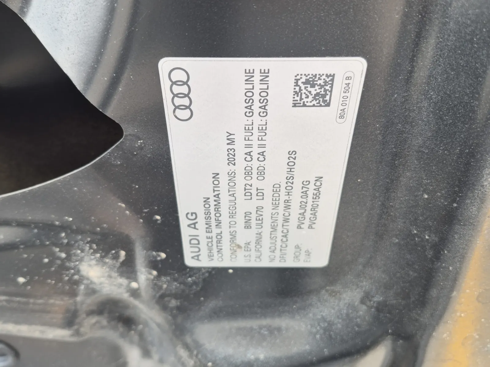 Emission Sticker Photo