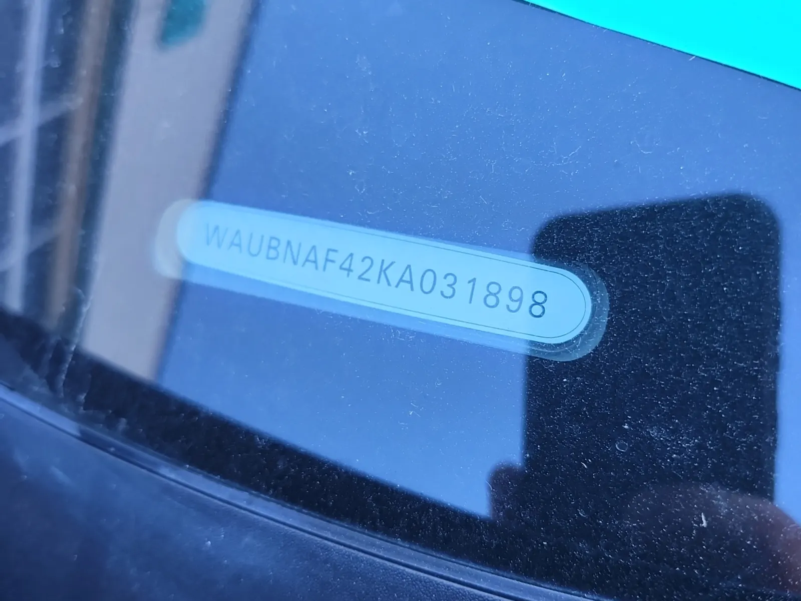 Dash VIN Plate Photo