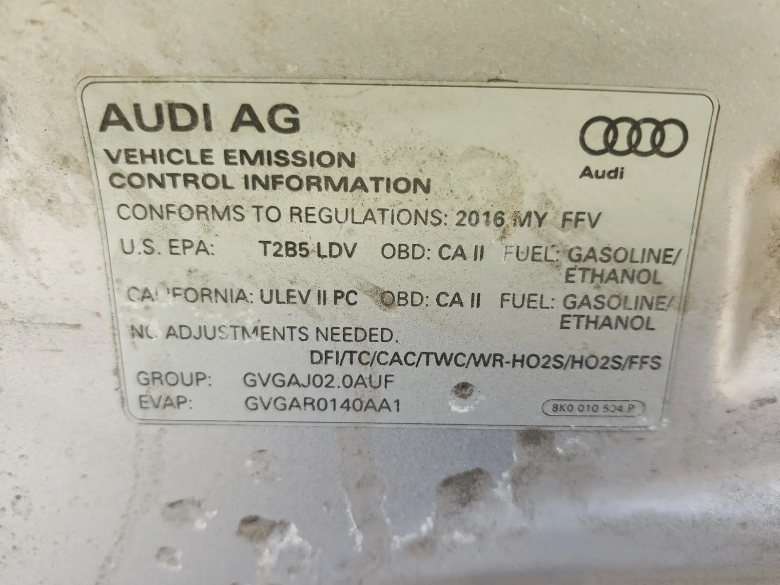 Emission Sticker Photo