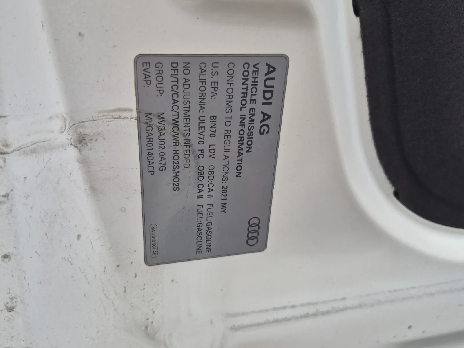 Emission Sticker Photo