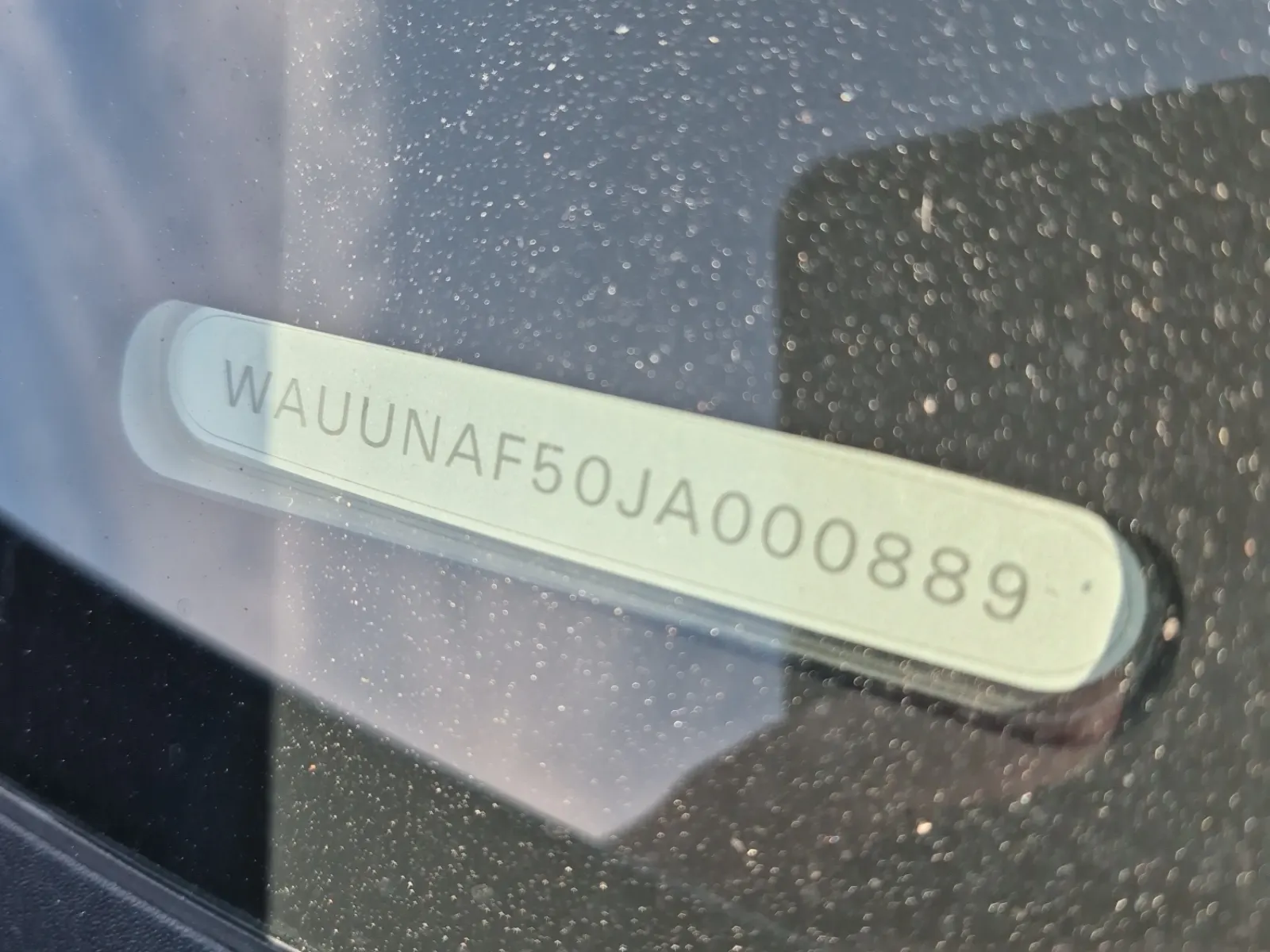 Dash VIN Plate Photo