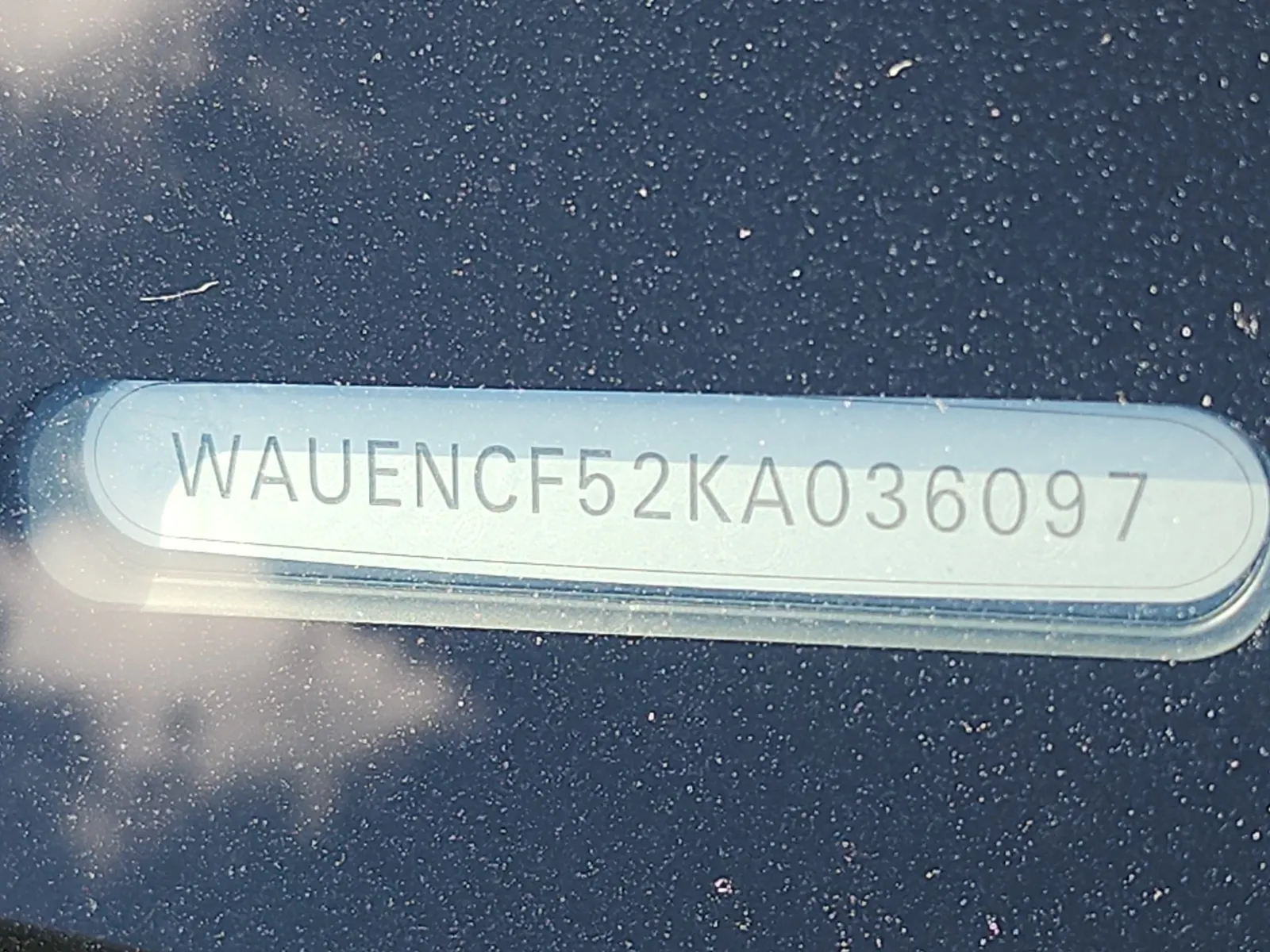 Dash VIN Plate Photo