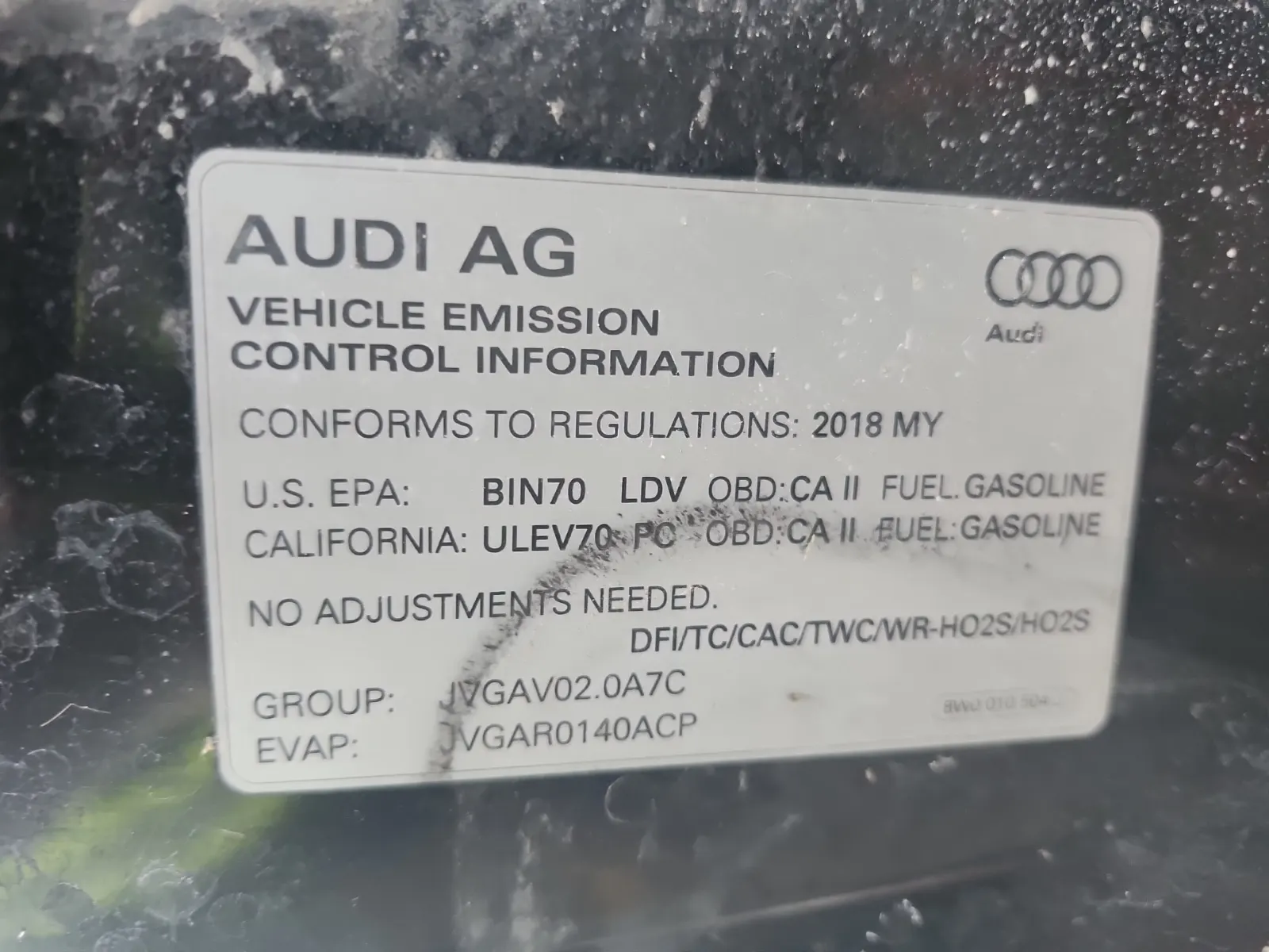 Emission Sticker Photo