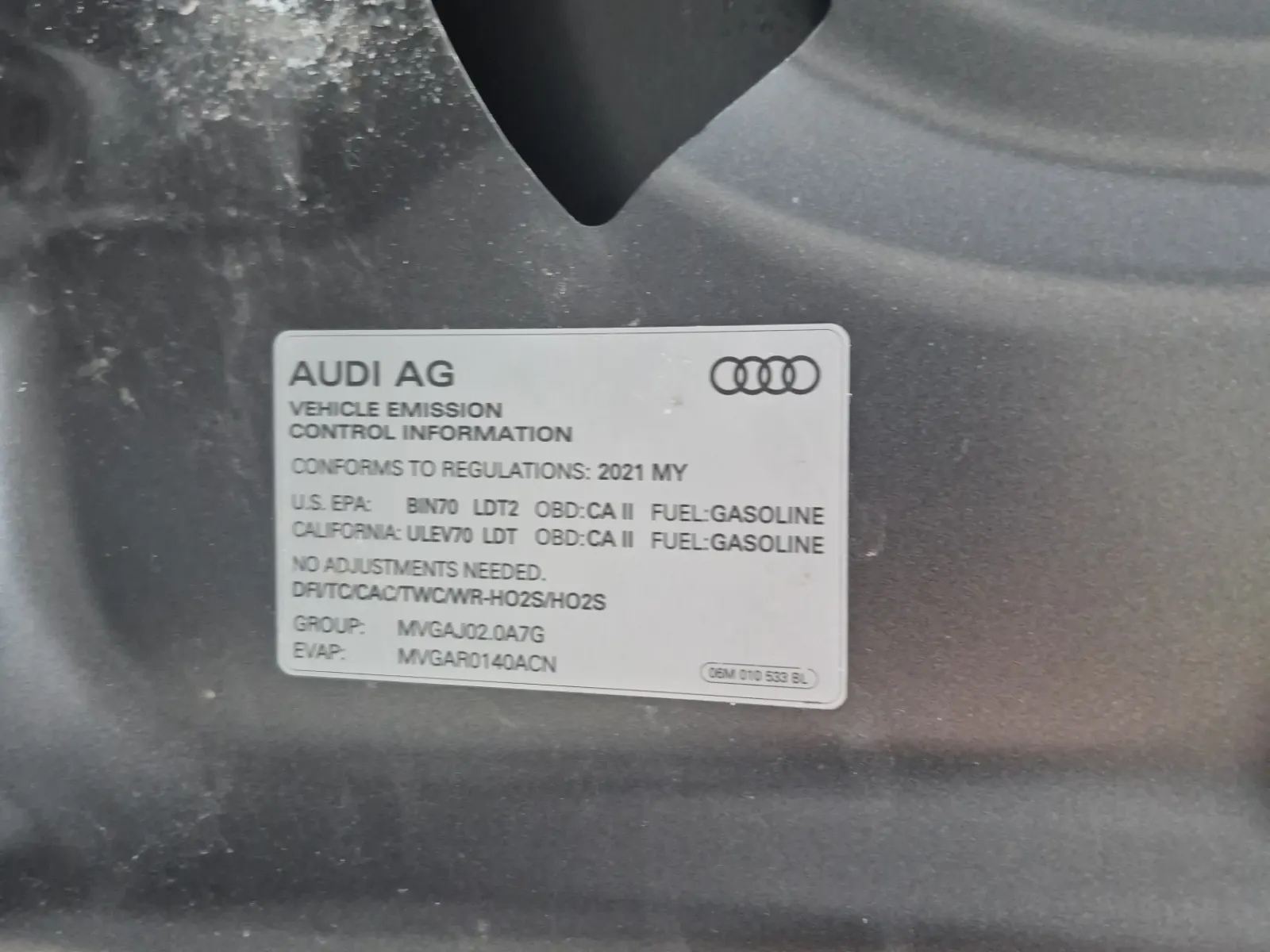 Emission Sticker Photo