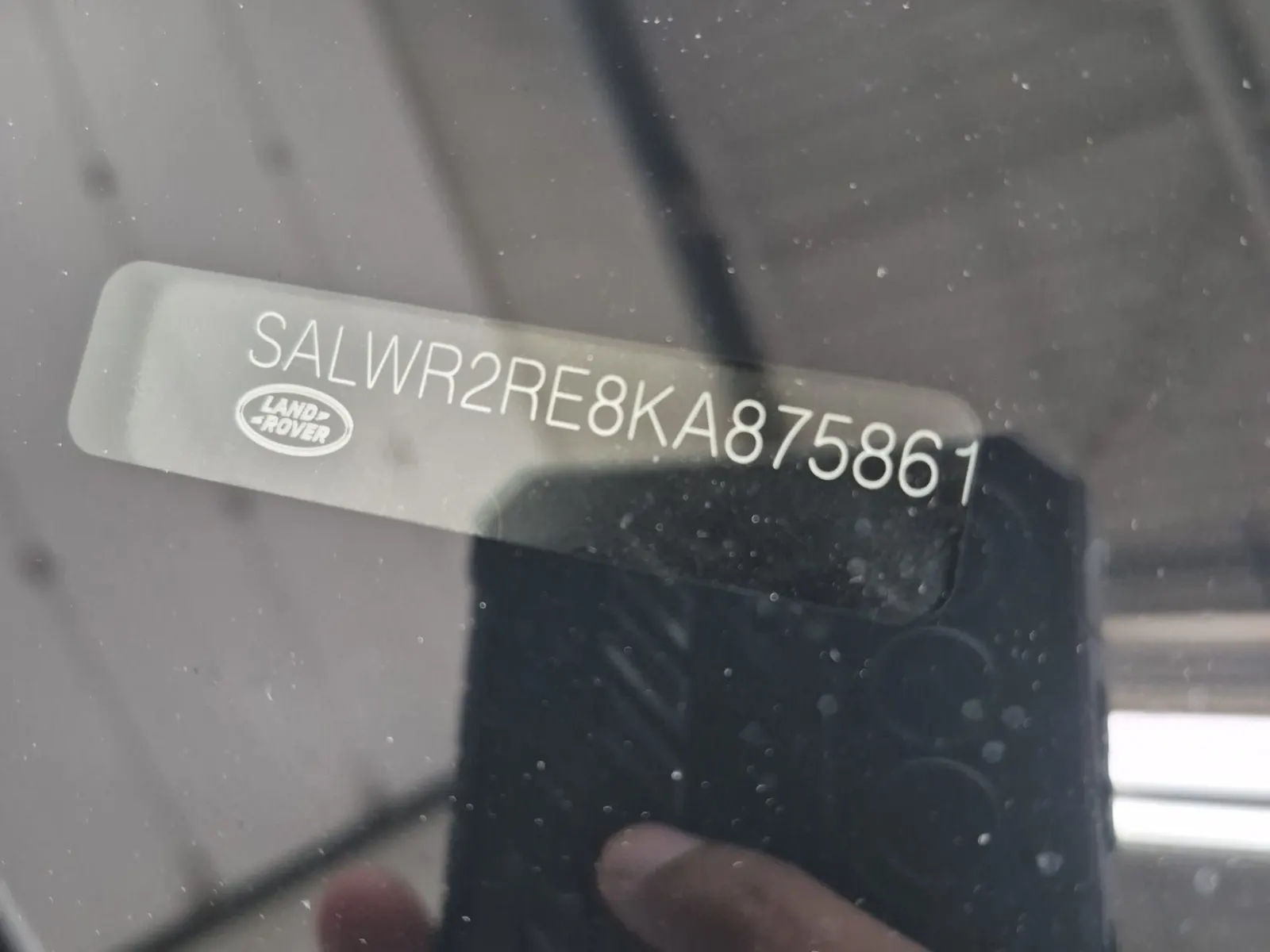 VIN Sticker Photo